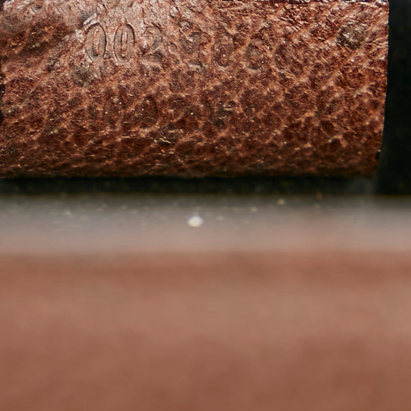 グッチ バンブー 002・1060 ブラウン レザー ハンドバッグ レディース GUCCI 【中古】