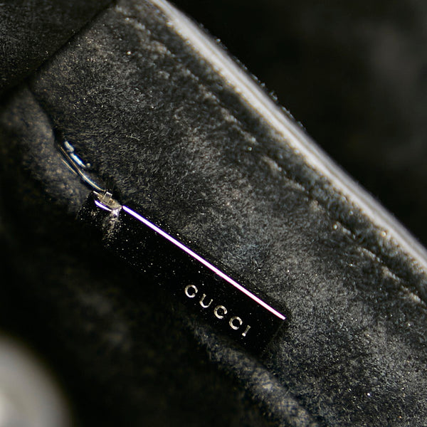 グッチ バンブー 002・1060 ブラウン レザー ハンドバッグ レディース GUCCI 【中古】