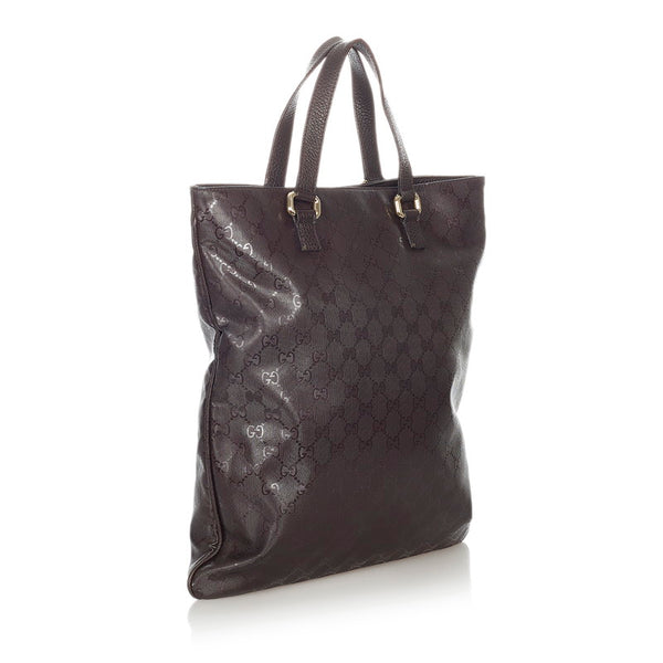 グッチ GGインプリメ 272347 ブラウン PVC レザー ハンドバッグ レディース GUCCI 【中古】