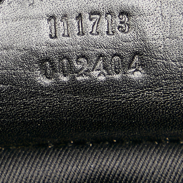 グッチ GGキャンバス バンブー 111713 ブラック キャンバス レザー ハンドバッグ レディース GUCCI 【中古】