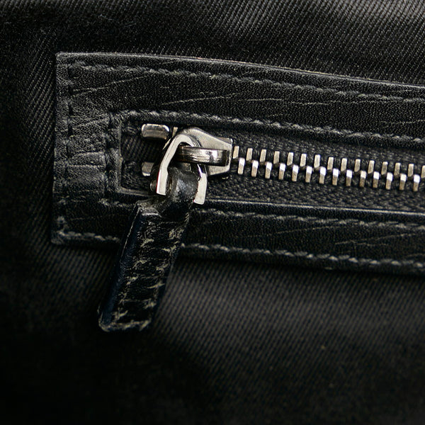 グッチ GGキャンバス バンブー 111713 ブラック キャンバス レザー ハンドバッグ レディース GUCCI 【中古】