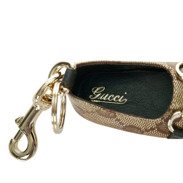 グッチ GGインプリメ カーキ PVC キャンバス キーホルダー レディース GUCCI 【中古】