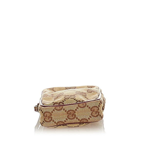 グッチ GGキャンバス 115249 ベージュ レッド キャンバス レザー シガレットケース レディース GUCCI 【中古】
