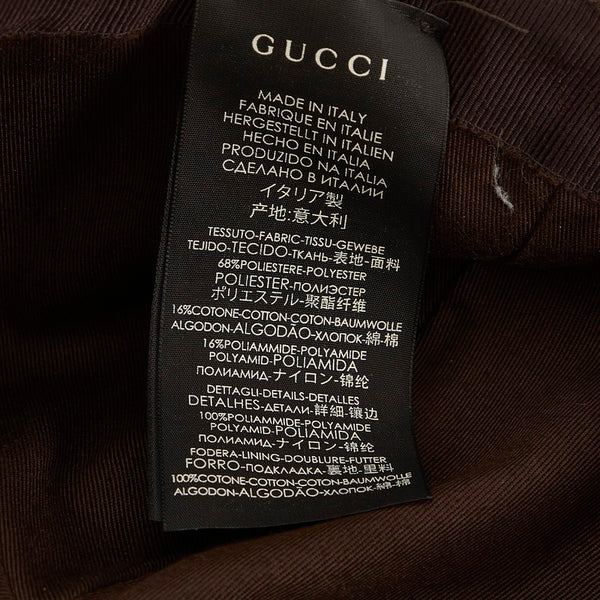 グッチ GGキャンバス　Lサイズ 200035  ベージュ ブラウン キャンバス キャップ メンズ GUCCI 【中古】