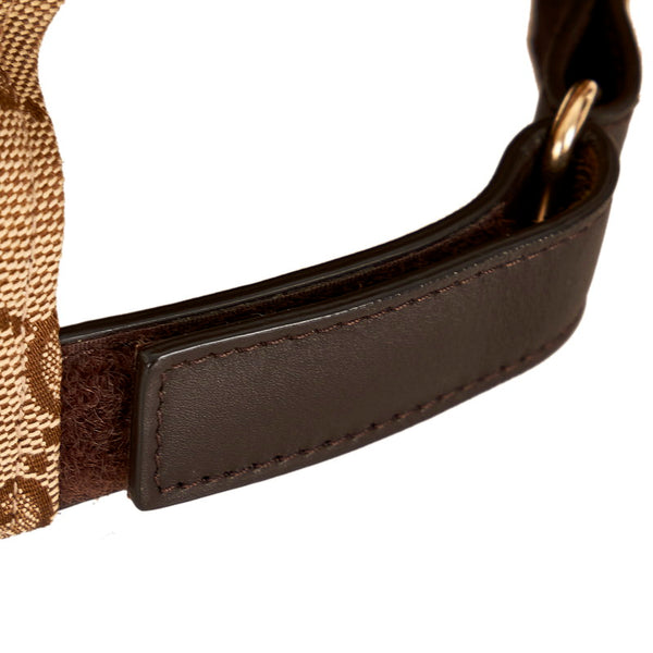 グッチ GGキャンバス　Lサイズ 200035  ベージュ ブラウン キャンバス キャップ メンズ GUCCI 【中古】