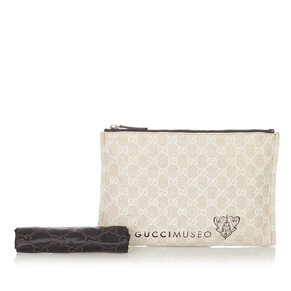 グッチ グッチミュゼオ 283400 ベージュ キャンバス クラッチバッグ レディース GUCCI 【中古】