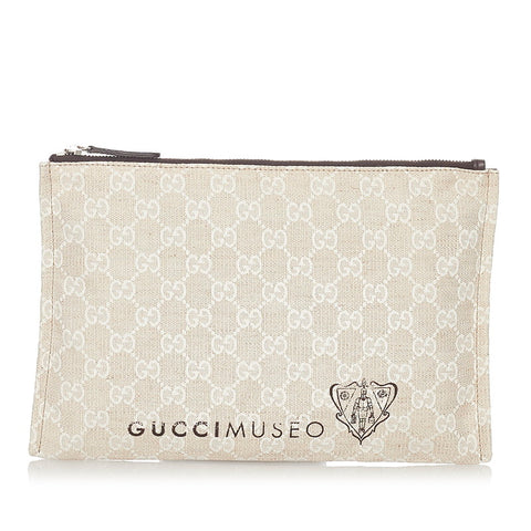 グッチ グッチミュゼオ 283400 ベージュ キャンバス クラッチバッグ レディース GUCCI 【中古】
