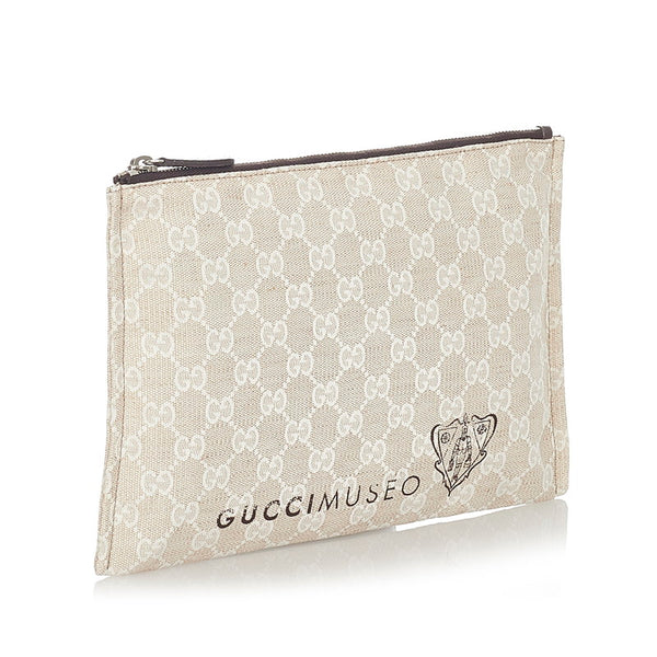 グッチ グッチミュゼオ 283400 ベージュ キャンバス クラッチバッグ レディース GUCCI 【中古】