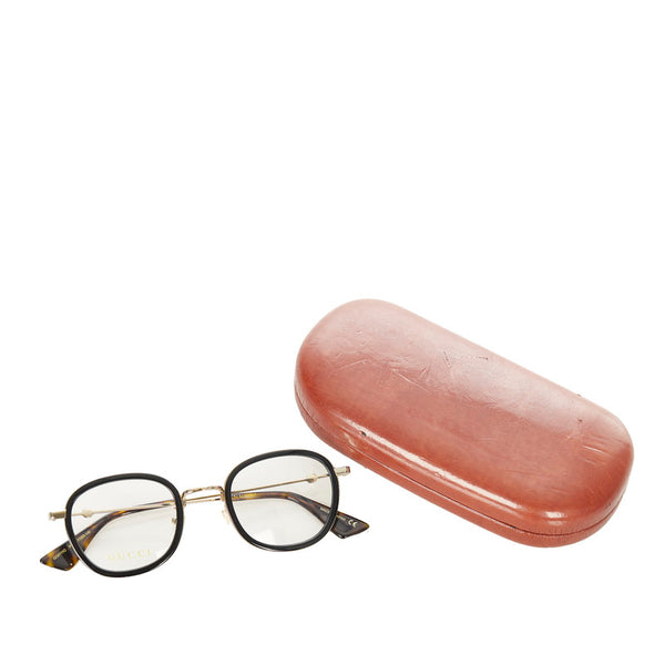 グッチ GG0110 ブラック ゴールド プラスチック サングラス レディース GUCCI 【中古】