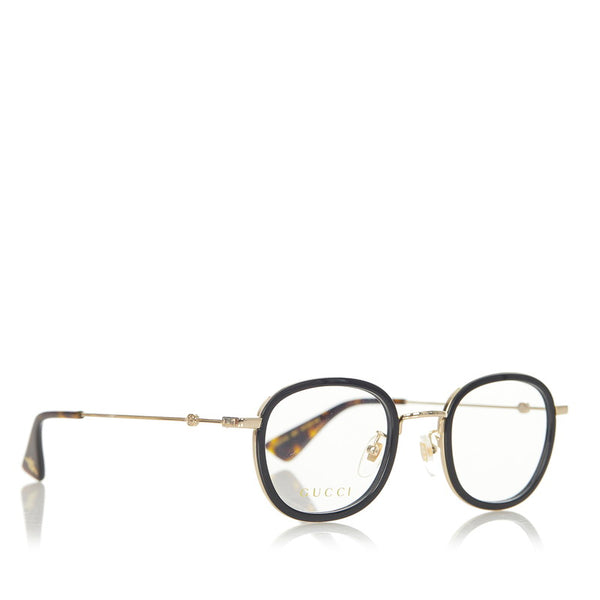 グッチ GG0110 ブラック ゴールド プラスチック サングラス レディース GUCCI 【中古】