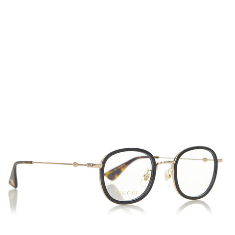 グッチ GG0110 ブラック ゴールド プラスチック サングラス レディース GUCCI 【中古】