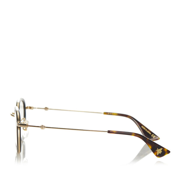 グッチ GG0110 ブラック ゴールド プラスチック サングラス レディース GUCCI 【中古】