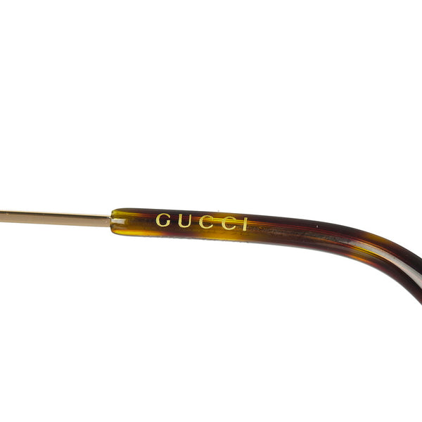 グッチ GG0110 ブラック ゴールド プラスチック サングラス レディース GUCCI 【中古】