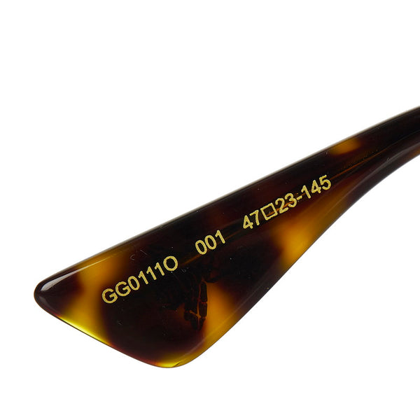 グッチ GG0110 ブラック ゴールド プラスチック サングラス レディース GUCCI 【中古】