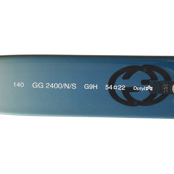 グッチ ダブルG グリーン イエロー プラスチック サングラス レディース GUCCI 【中古】