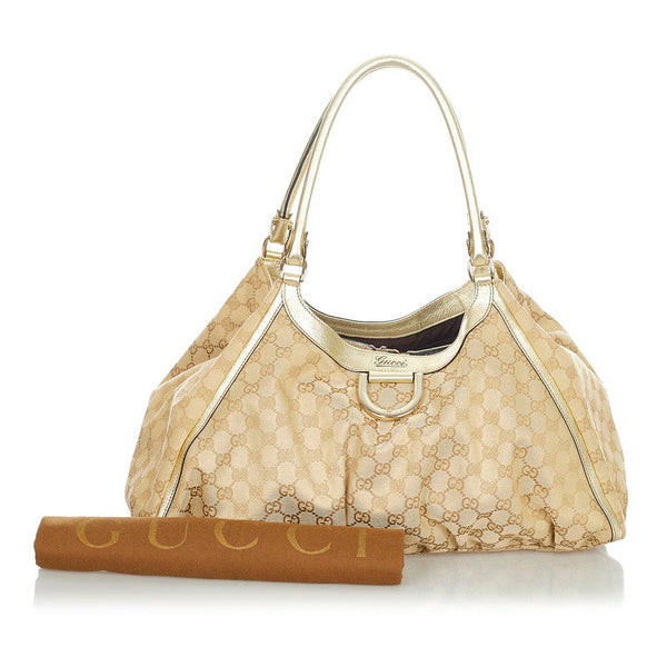 グッチ GGキャンバス 189835 ベージュ ゴールド キャンバス レザー ハンドバッグ ショルダーバッグ 2WAY レディース GUCCI 【中古】