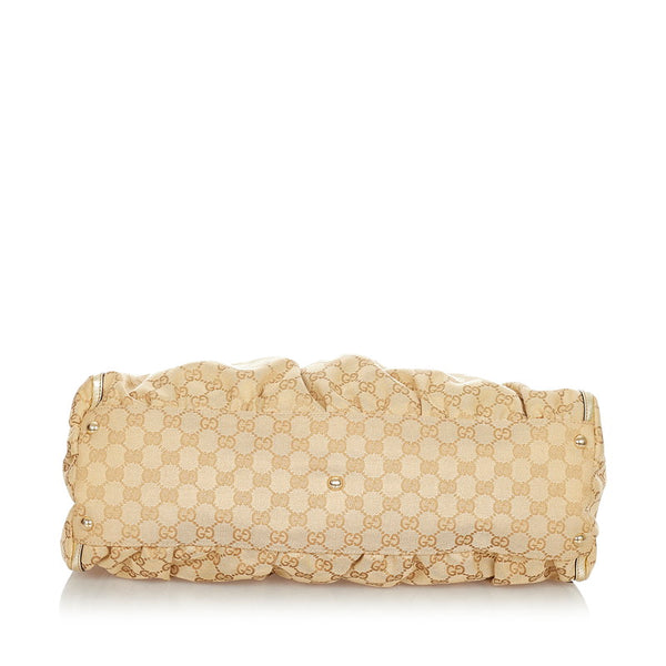 グッチ GGキャンバス 189835 ベージュ ゴールド キャンバス レザー ハンドバッグ ショルダーバッグ 2WAY レディース GUCCI 【中古】