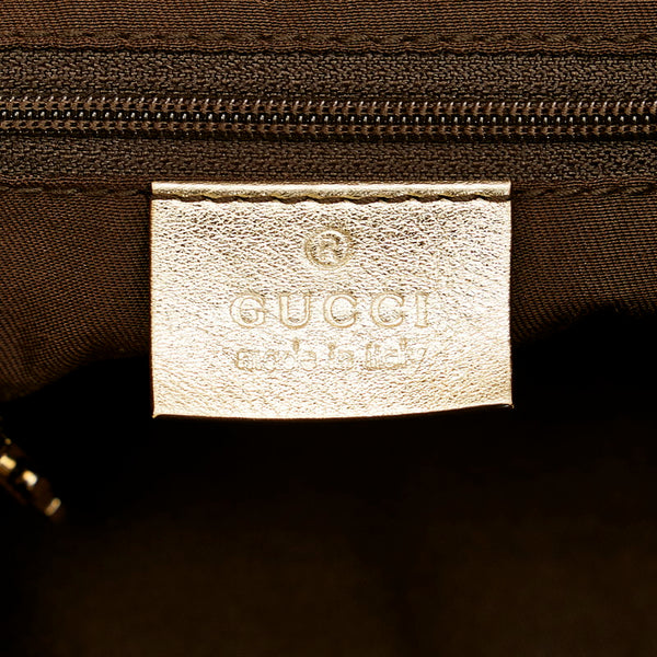 グッチ GGキャンバス 189835 ベージュ ゴールド キャンバス レザー ハンドバッグ ショルダーバッグ 2WAY レディース GUCCI 【中古】