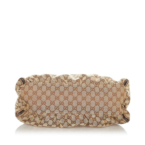 グッチ GGキャンバス アビー 189833 ブラウン キャンバス レザー ワンショルダー レディース GUCCI 【中古】