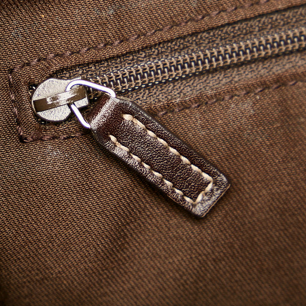 グッチ GGキャンバス アビー 189833 ブラウン キャンバス レザー ワンショルダー レディース GUCCI 【中古】