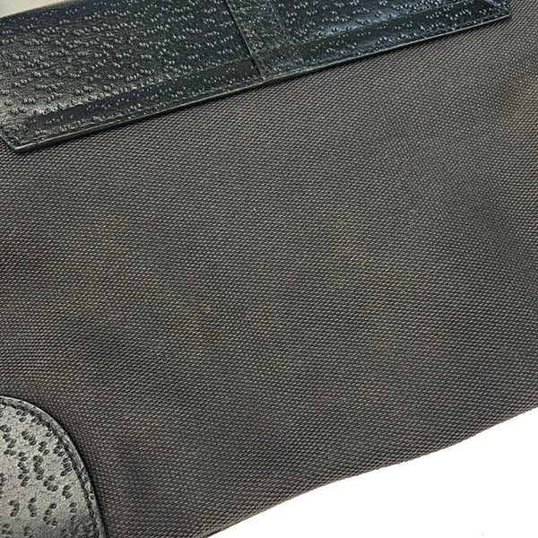 グッチ バンブー 001 4096 1705 ブラック キャンバス レザー ショルダーバッグ レディース GUCCI 【中古】
