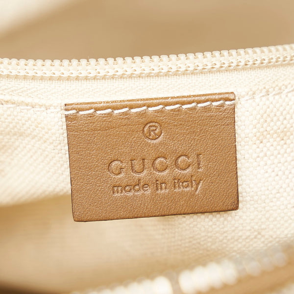 グッチ ディアマンテ  268159 ベージュ ブラウン キャンバス レザー ショルダーバッグ レディース GUCCI 【中古】