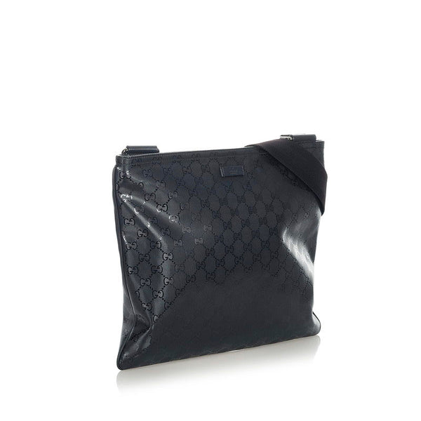 グッチ GGインプリメ 201446 ブラック PVC レザー ショルダーバッグ レディース GUCCI 【中古】