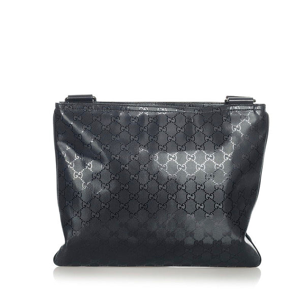 グッチ GGインプリメ 201446 ブラック PVC レザー ショルダーバッグ  GUCCI 【中古】