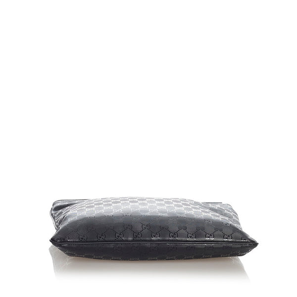 グッチ GGインプリメ 201446 ブラック PVC レザー ショルダーバッグ  GUCCI 【中古】