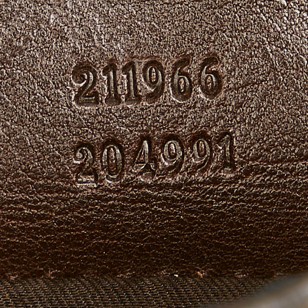 グッチ GGキャンバス 211966 ベージュ キャンバス レザー ワンショルダー レディース GUCCI 【中古】