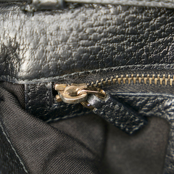 グッチ シェリー 131447 ブラック マルチカラー レザー コットン ショルダーバッグ レディース GUCCI 【中古】