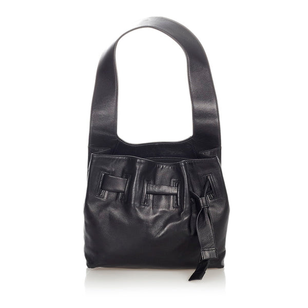 グッチ 001 4393 ブラック レザー ワンショルダー レディース GUCCI 【中古】