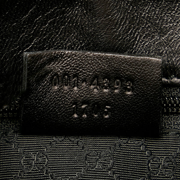 グッチ 001 4393 ブラック レザー ワンショルダー レディース GUCCI 【中古】