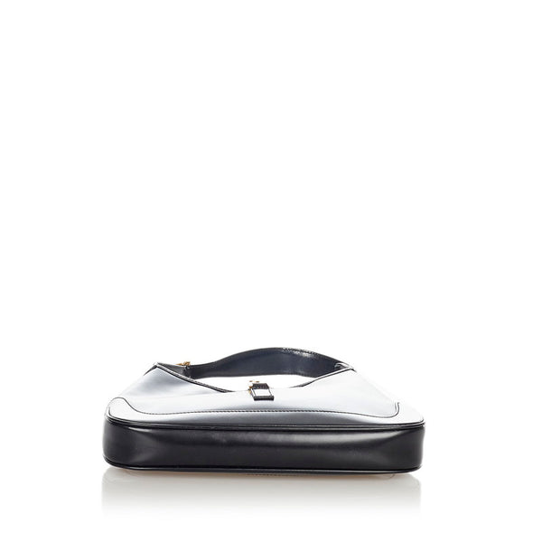 グッチ ジャッキー 001・3735 ブラック レザー ショルダーバッグ レディース GUCCI 【中古】