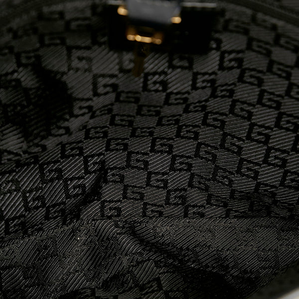 グッチ ジャッキー 001・3735 ブラック レザー ショルダーバッグ レディース GUCCI 【中古】