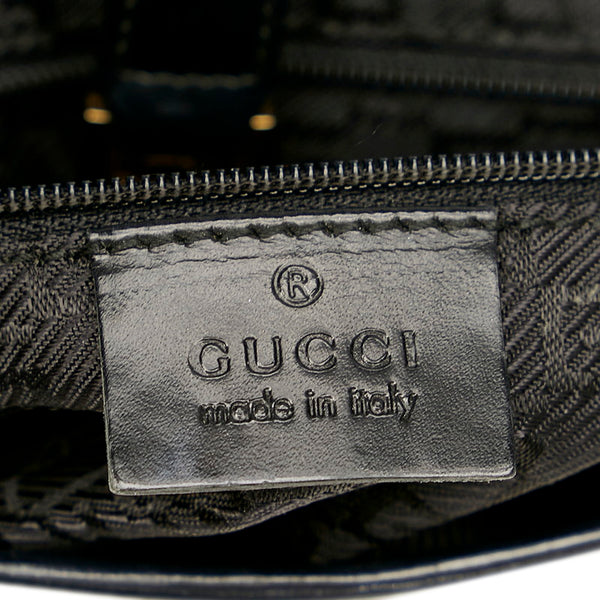 グッチ ジャッキー 001・3735 ブラック レザー ショルダーバッグ レディース GUCCI 【中古】