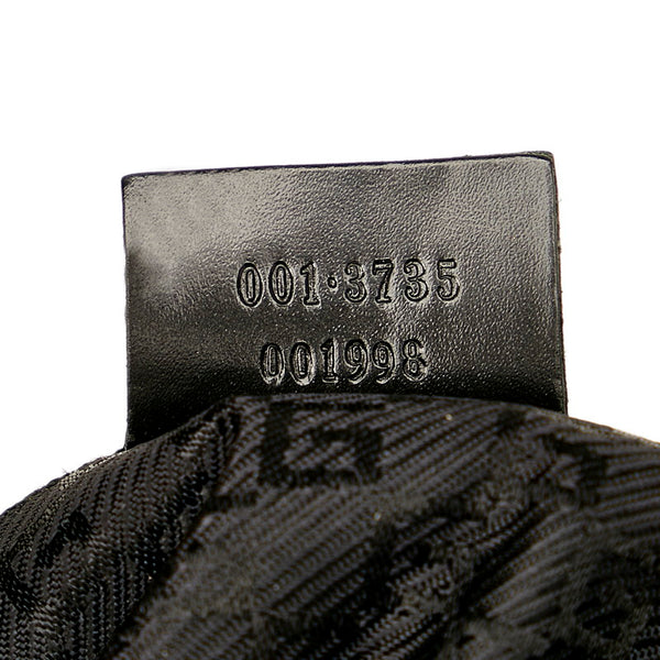 グッチ ジャッキー 001・3735 ブラック レザー ショルダーバッグ レディース GUCCI 【中古】