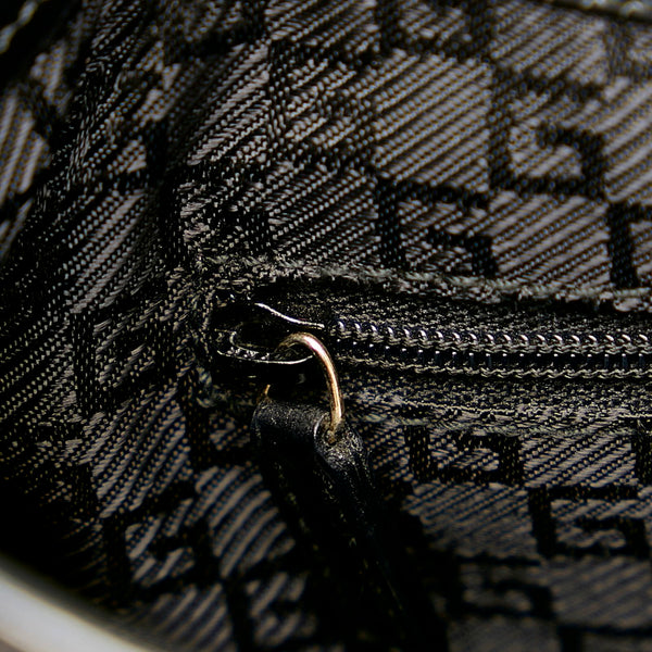 グッチ ジャッキー 001・3735 ブラック レザー ショルダーバッグ レディース GUCCI 【中古】