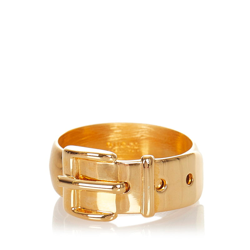 グッチ ゴールド メッキ ベルトモチーフ スカーフリング レディース GUCCI 【中古】