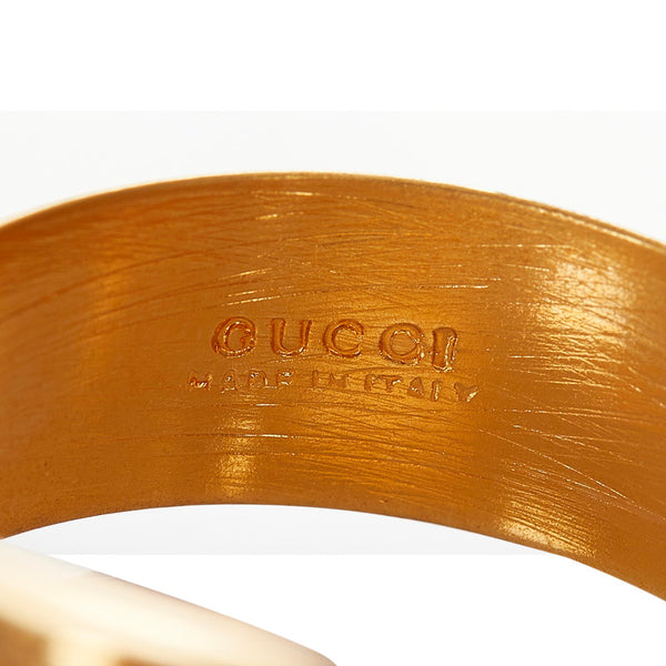 グッチ ゴールド メッキ ベルトモチーフ スカーフリング レディース GUCCI 【中古】