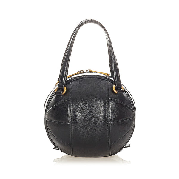 グッチ バスケットボール シェイプ ハンドバッグ ショルダーバッグ 2WAY 547855 ブラック レザー レディース GUCCI 【中古】