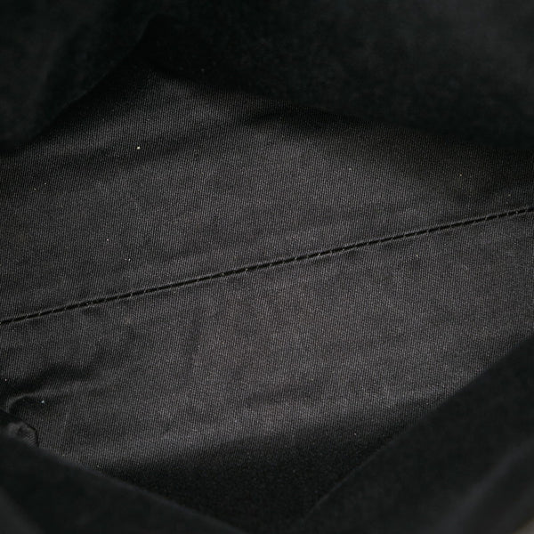 グッチ GGキャンバス ブラック キャンバス レザー トートバッグ レディース GUCCI 【中古】