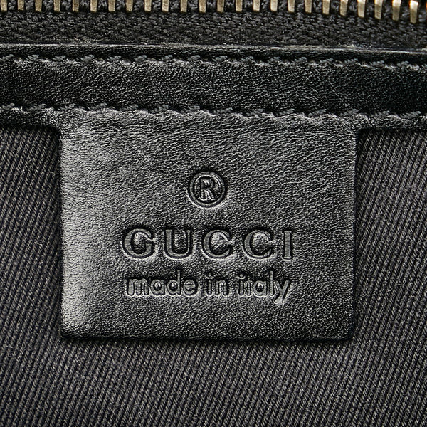 グッチ GGキャンバス ブラック キャンバス レザー トートバッグ レディース GUCCI 【中古】