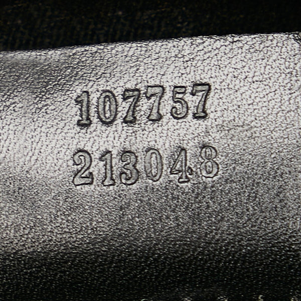 グッチ GGキャンバス ブラック キャンバス レザー トートバッグ レディース GUCCI 【中古】