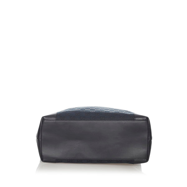 グッチ GGキャンバス 002 1121 ブラック キャンバス レザー トートバッグ レディース GUCCI 【中古】