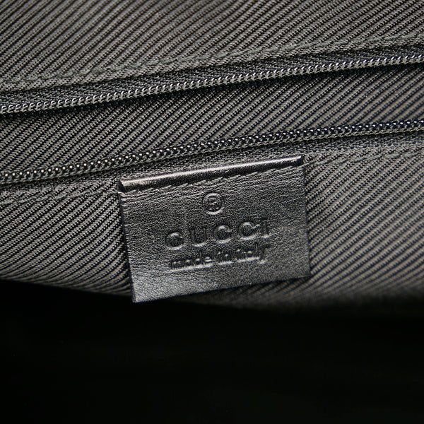グッチ GGキャンバス 002 1121 ブラック キャンバス レザー トートバッグ レディース GUCCI 【中古】