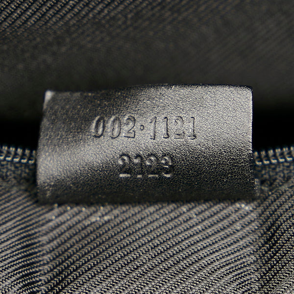 グッチ GGキャンバス 002 1121 ブラック キャンバス レザー トートバッグ レディース GUCCI 【中古】