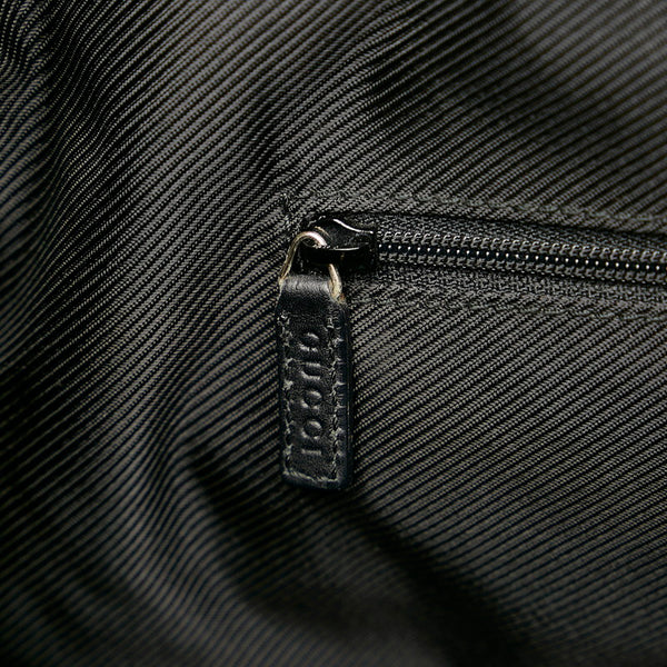 グッチ GGキャンバス 002 1121 ブラック キャンバス レザー トートバッグ レディース GUCCI 【中古】