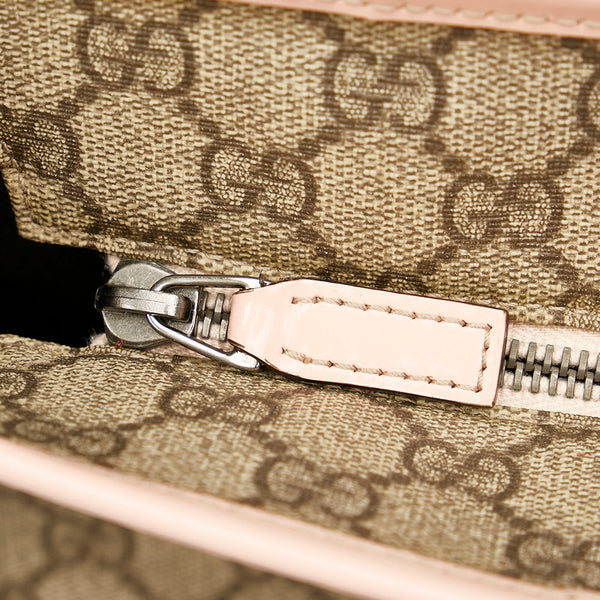 グッチ GGスプリーム 211137 ベージュ ピンク PVC レザー トートバッグ レディース GUCCI 【中古】