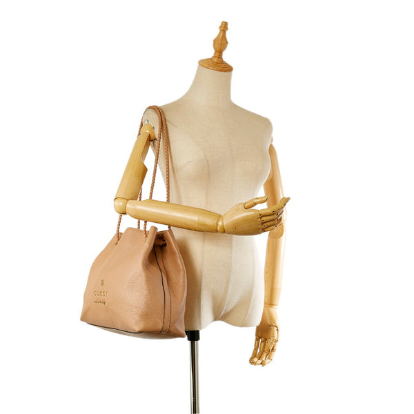 グッチ 419689 ベージュ レザー トートバッグ レディース GUCCI 【中古】